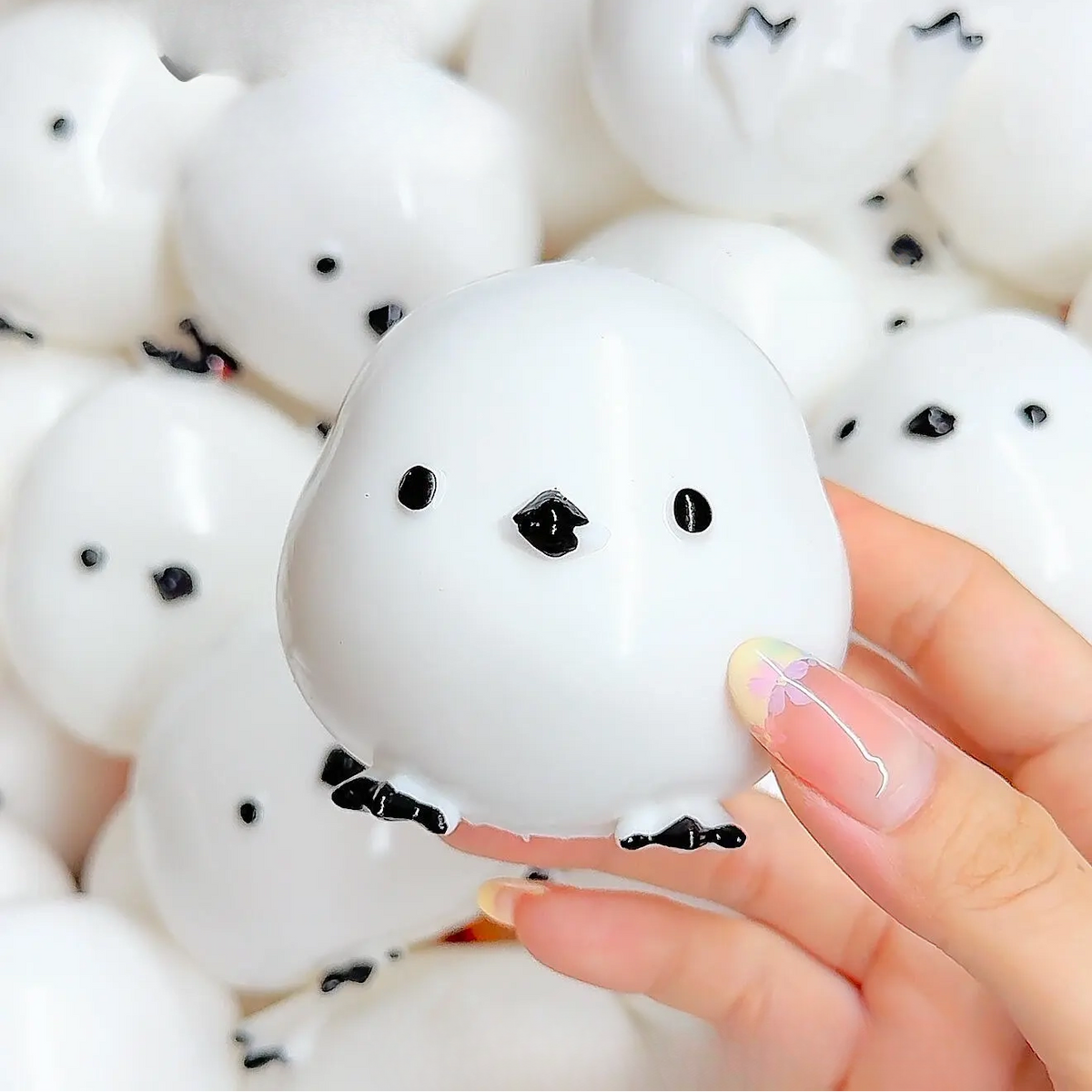 Cute Chubby Chick Crunchy Building Block Squishy Ball