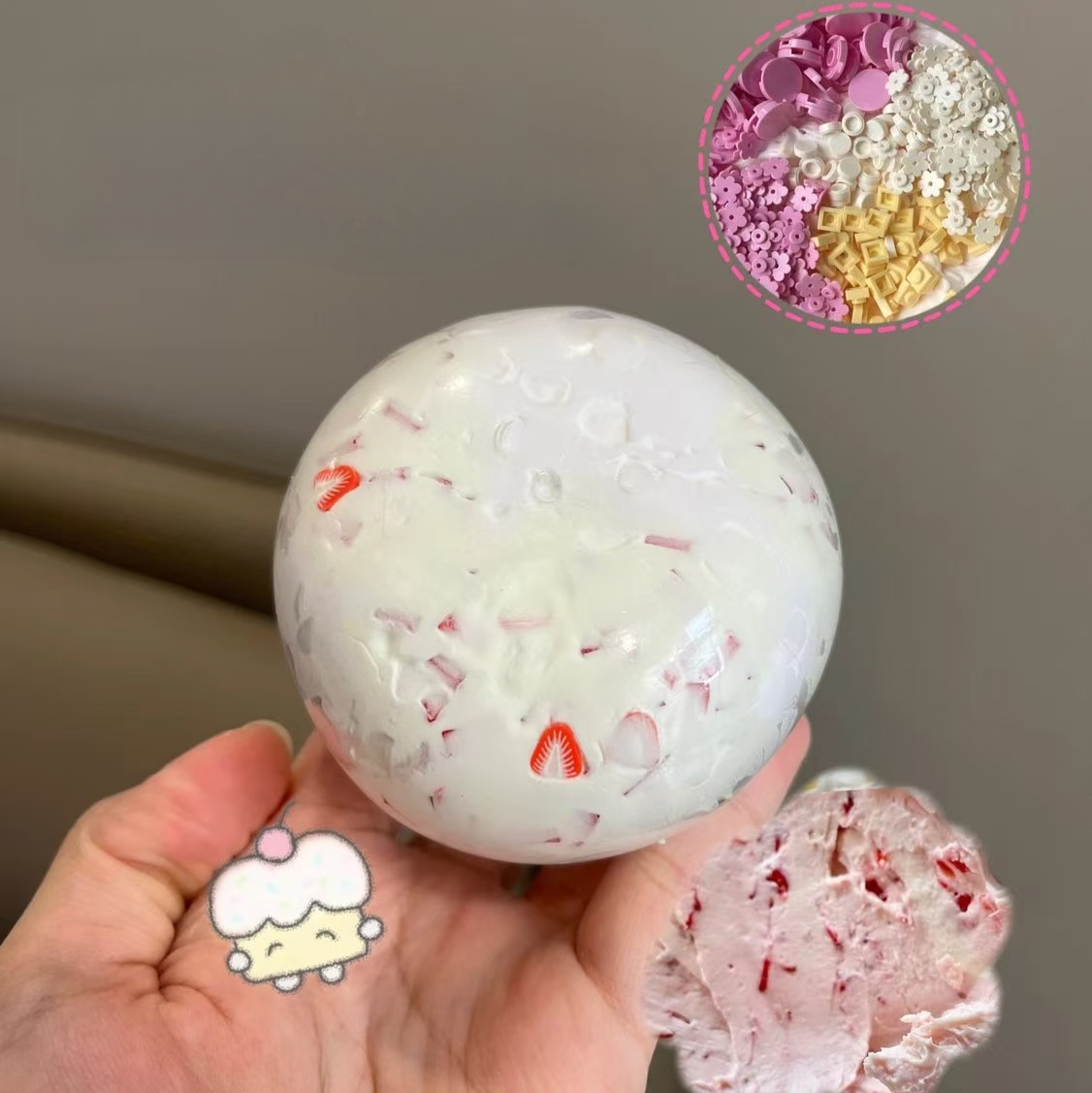 Handmade Bubblegum Squishy Ball Taba Squishy Toys