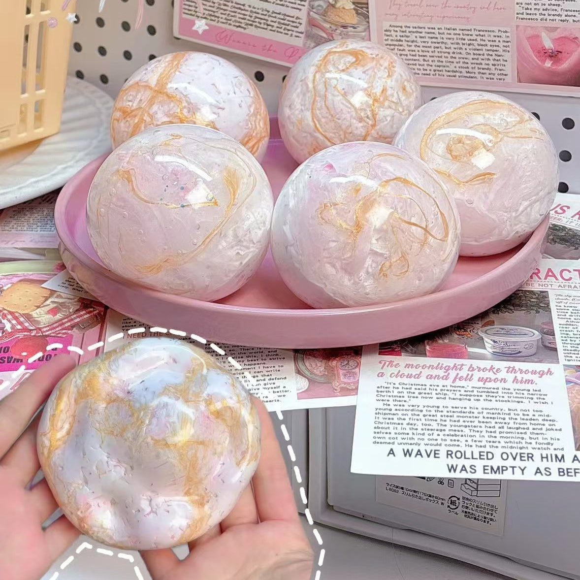 Pink Gold Taba Squishy Toys