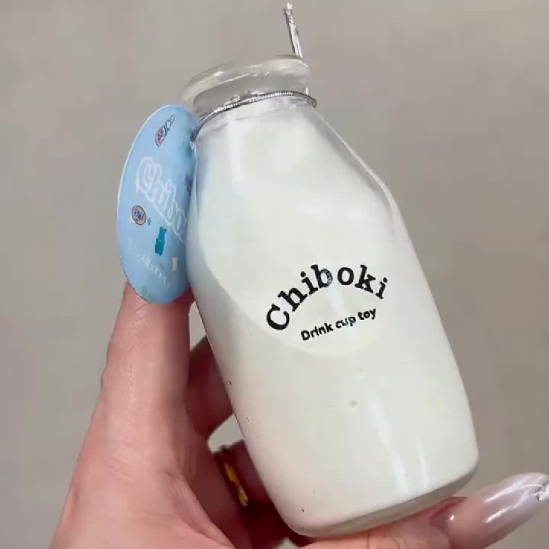 Milky Series Water-Filled Milk Bottle Squishy Ball
