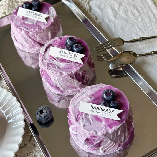 Handmade Food-Grade Silicone Blueberry Swirl Cake Fidget Toy