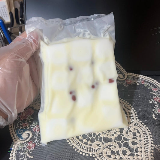 Red Bean Milk Brick Squishy Bag
