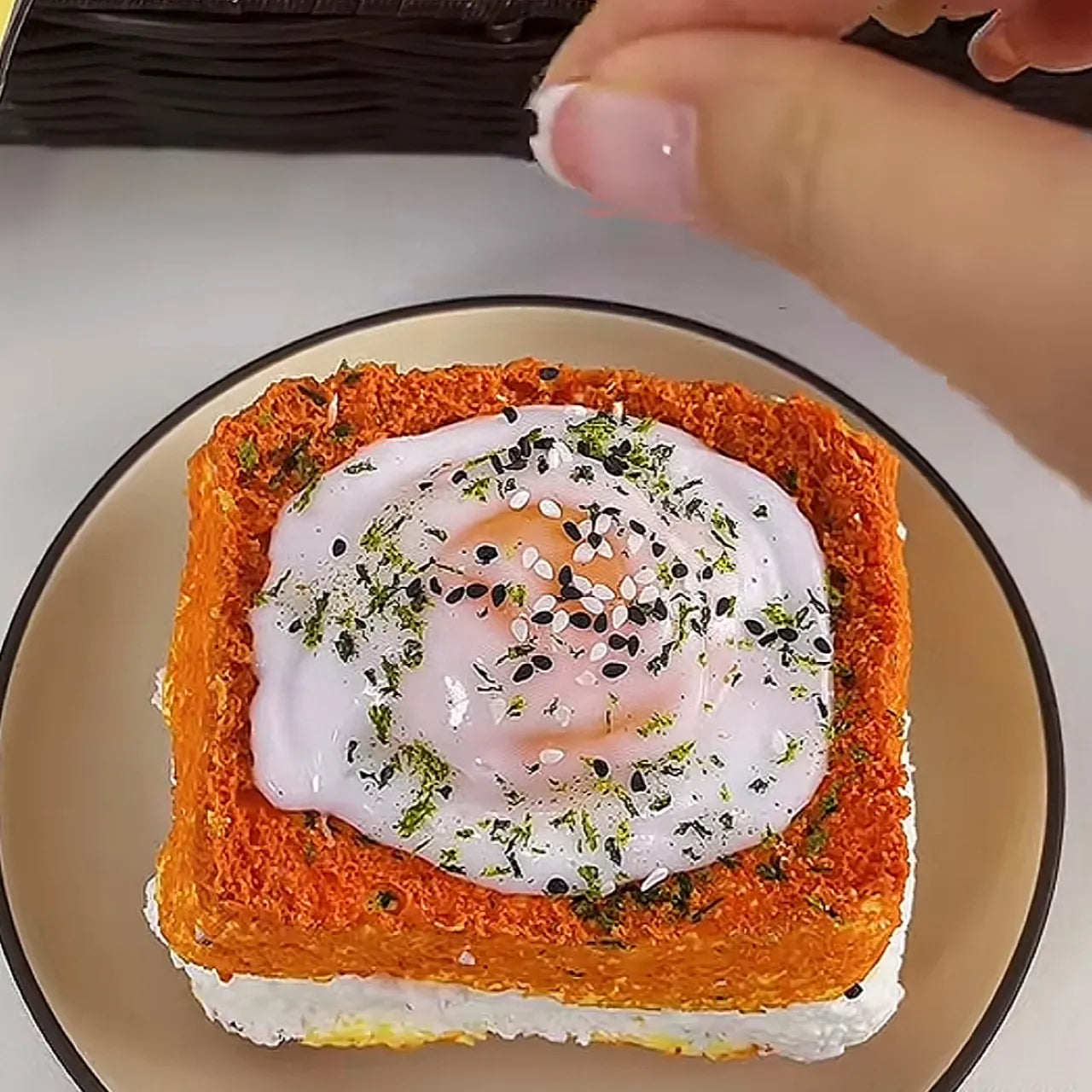 Fried Egg Triple-Thick Toast Taba Squishy Toys