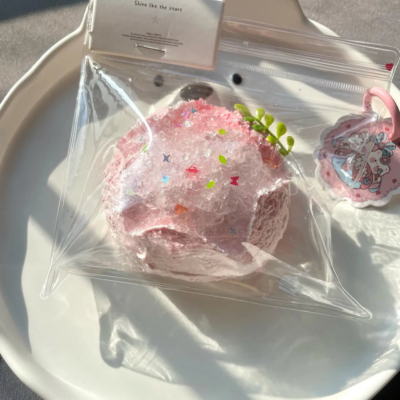 Shaved Ice Peach Cream Ball Taba Squishy Toys