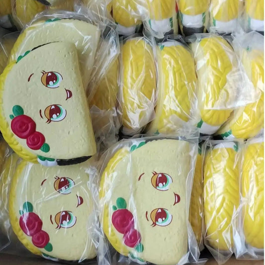 Happy Face Crepe Roll Squishy Toys