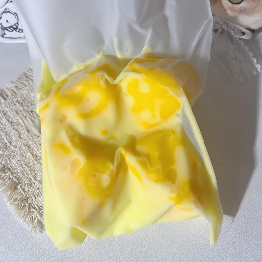 Melty Cheese Soft-Touch Squishy Bag