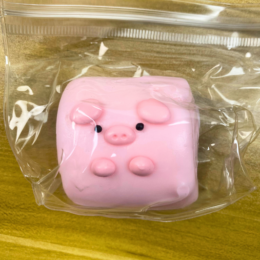 Pink Bun Pig  Taba Squishy Toys