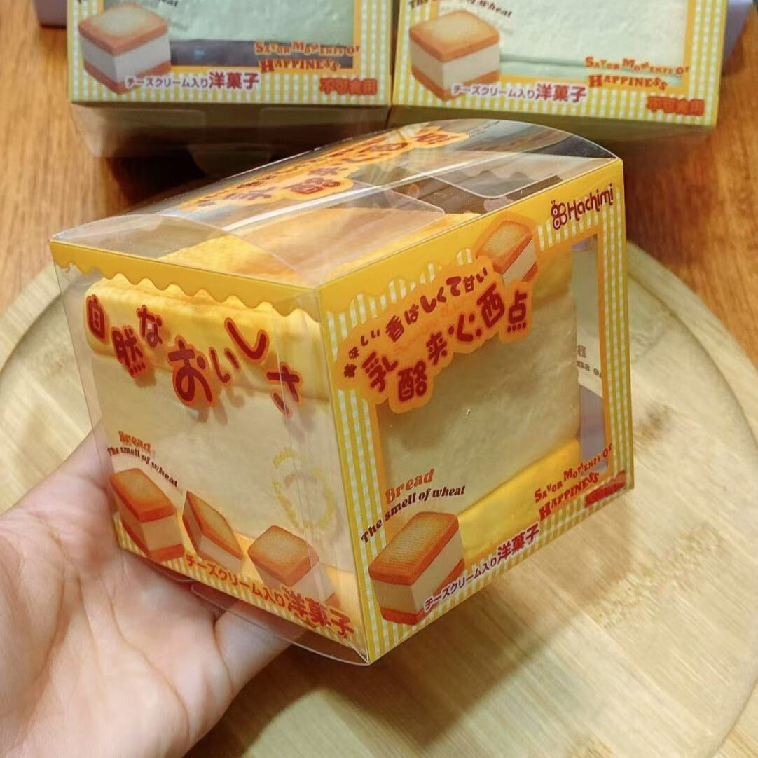 Super Soft & Slow-Rising Cheesecake Sandwich Squishy Toys