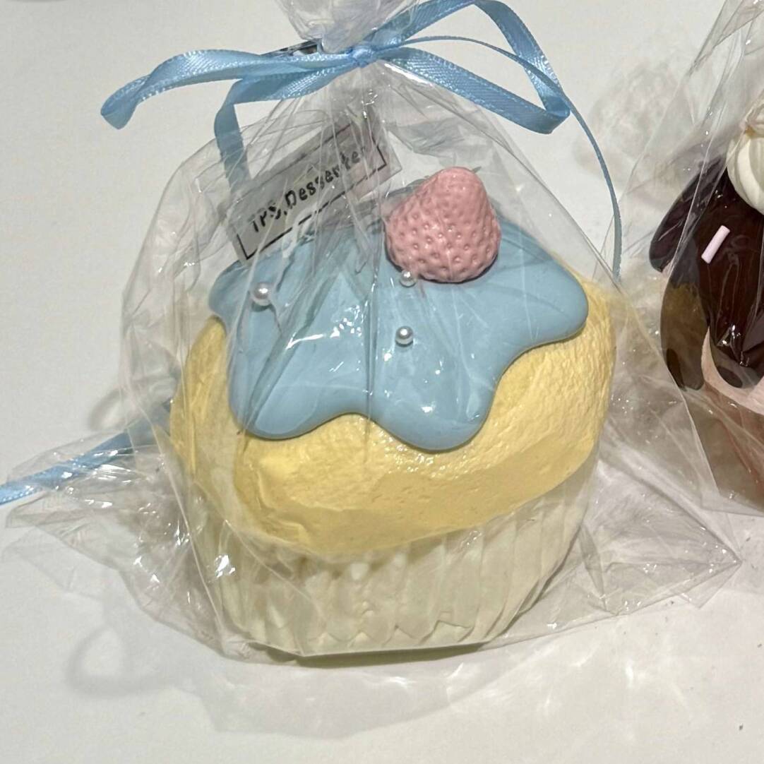 Blue Cupcake Taba Squishy Toy