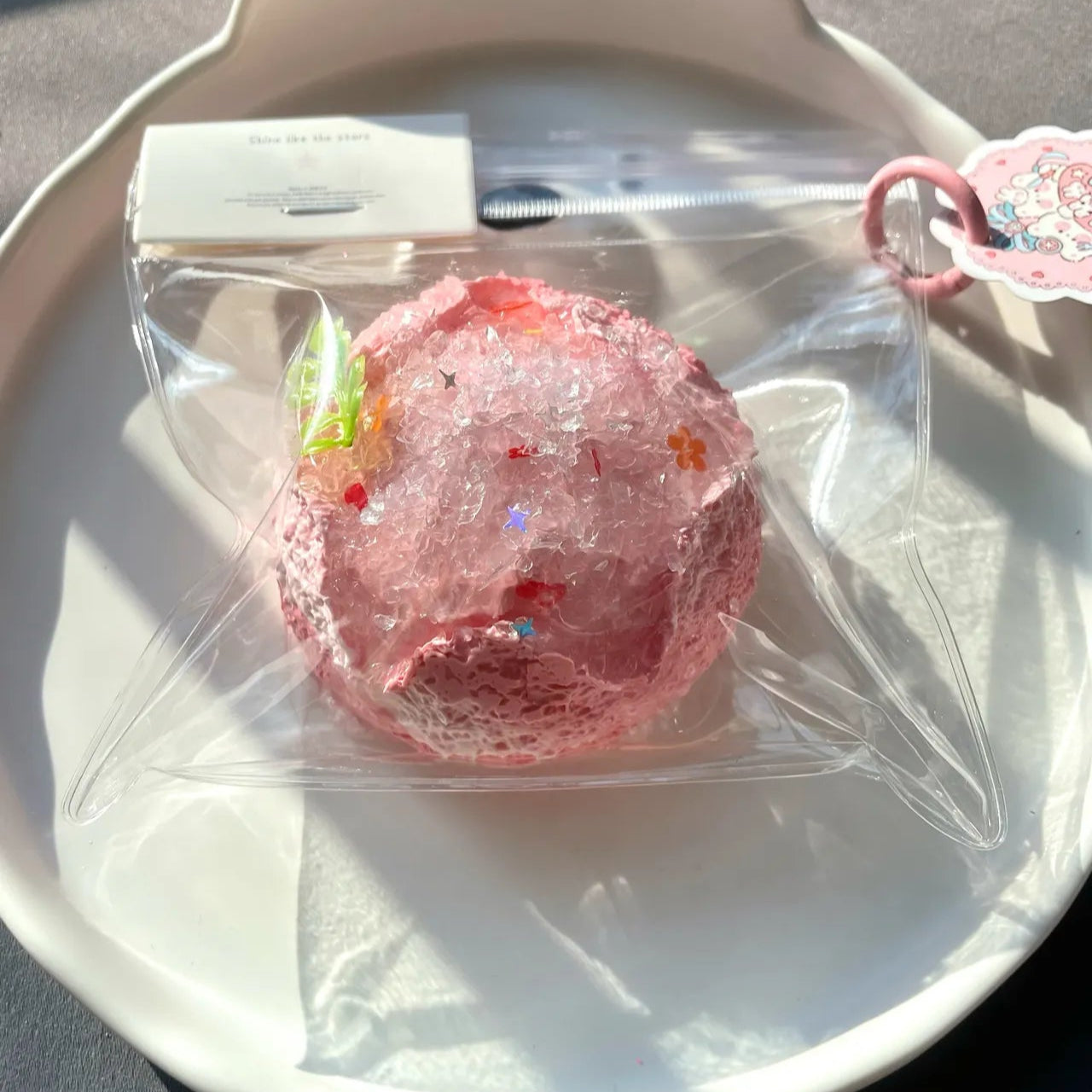 Shaved Ice Peach Cream Ball Taba Squishy Toys