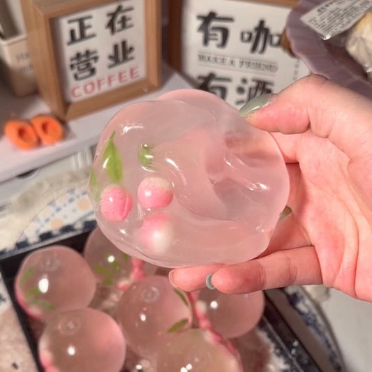 Peach Sherbet Handmade Squishy Ball