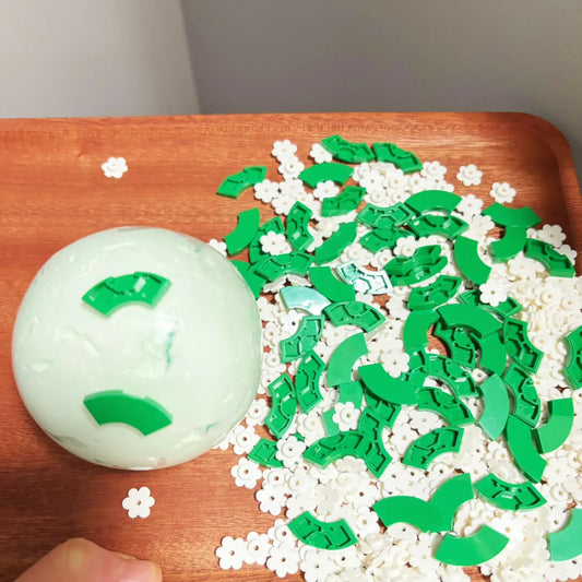 Frosty Grass Green Handmade Squishy Ball