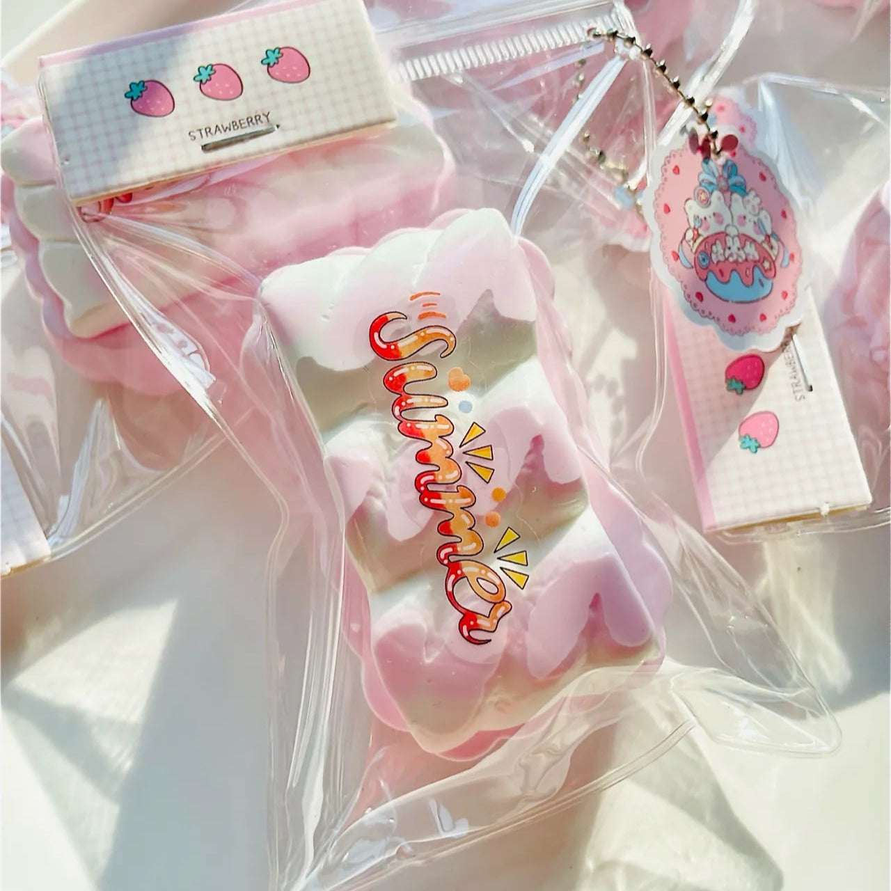 Strawberry Marshmallow Taba Squishy Toys