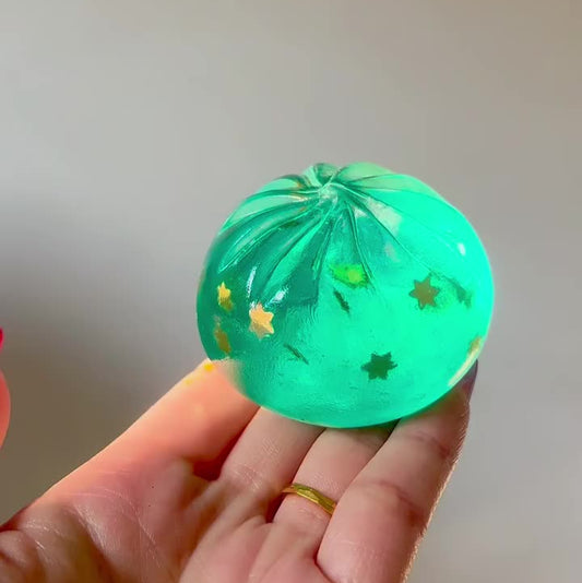 Mint Star Bun Squishy Toys