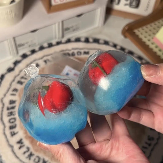 Cherry Sea Salt Iced Tea Handmade Squishy Ball